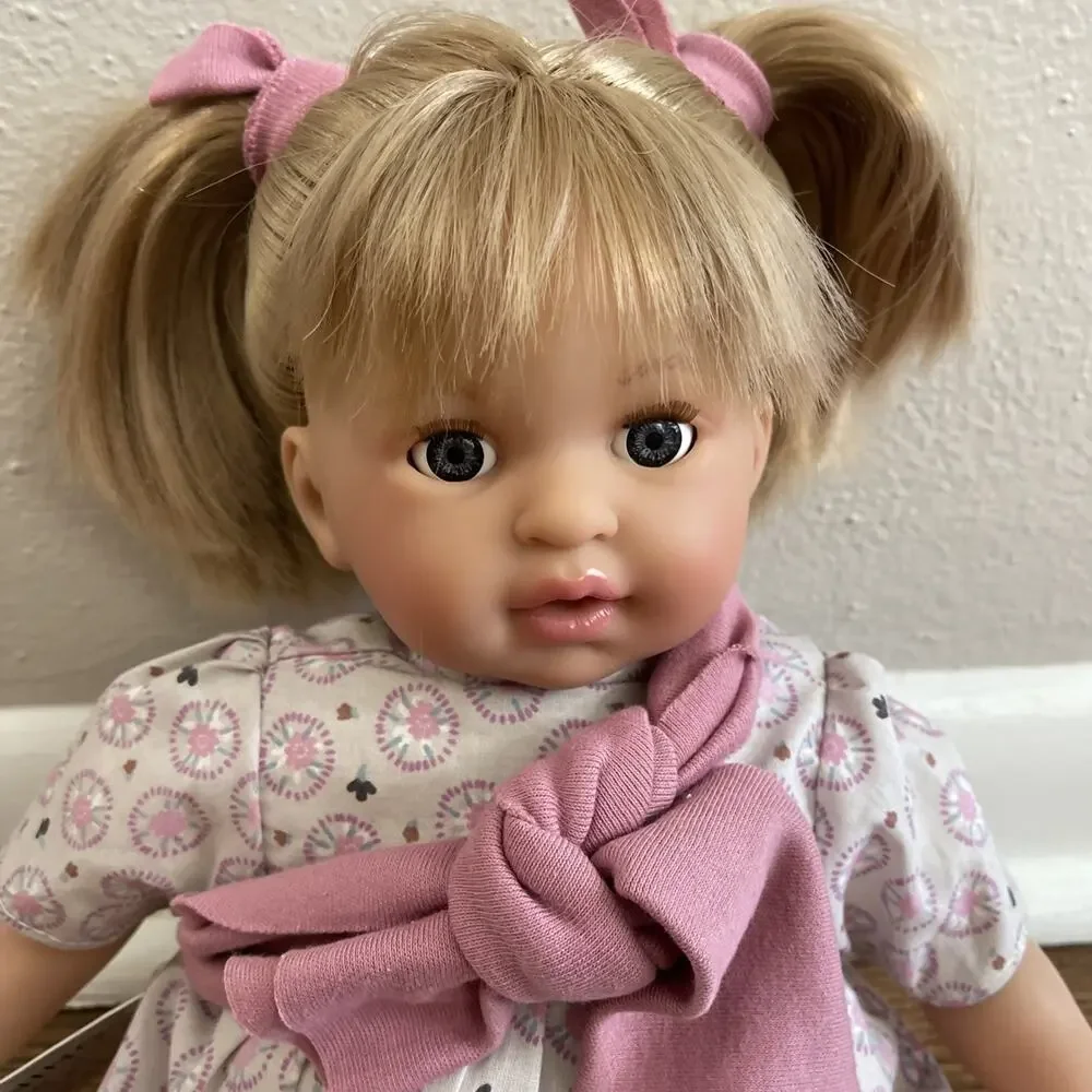 Nines d'Onil Alex Doll Missing Baby NWT 16” Soft Body Blue Sleepy Eye Pigtails